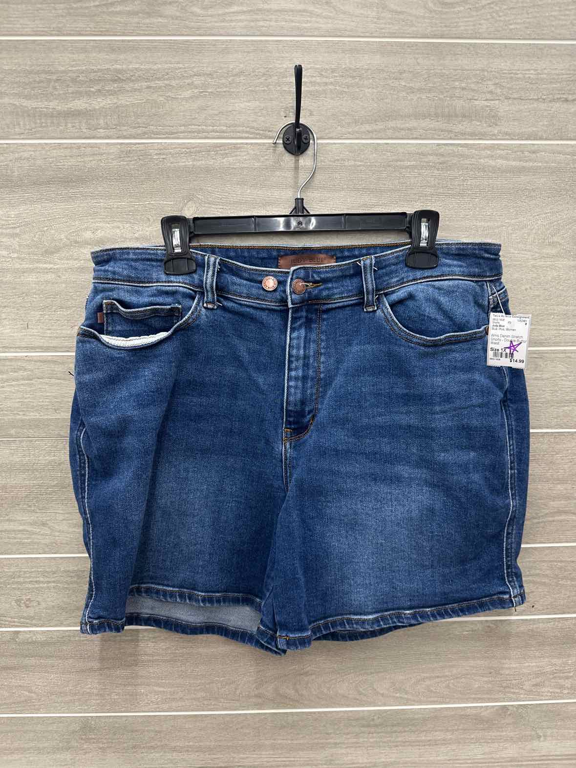 Judy Blue Size 1X Blue Plus Shorts