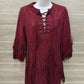 Burgundy Womens Size 4 Dress
