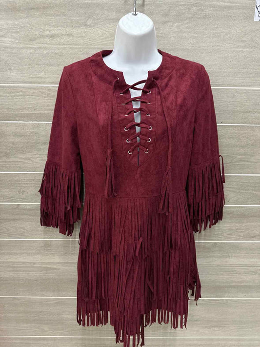 Burgundy Womens Size 4 Dress