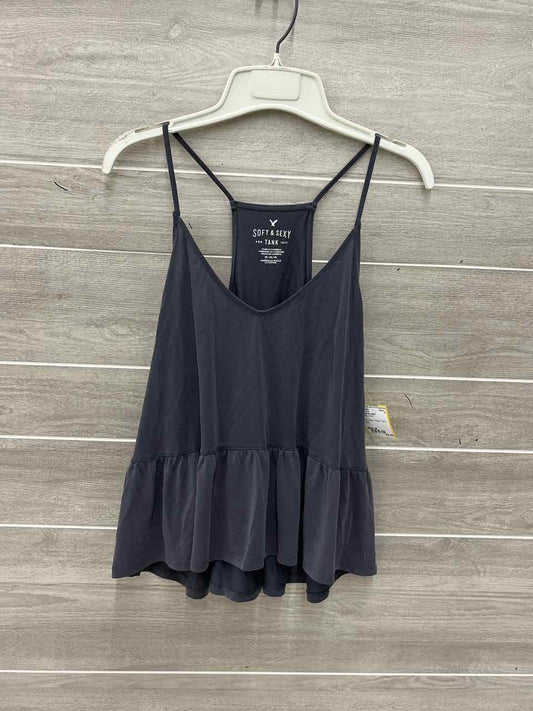 American Eagle Gray Junior Size M Tank Top