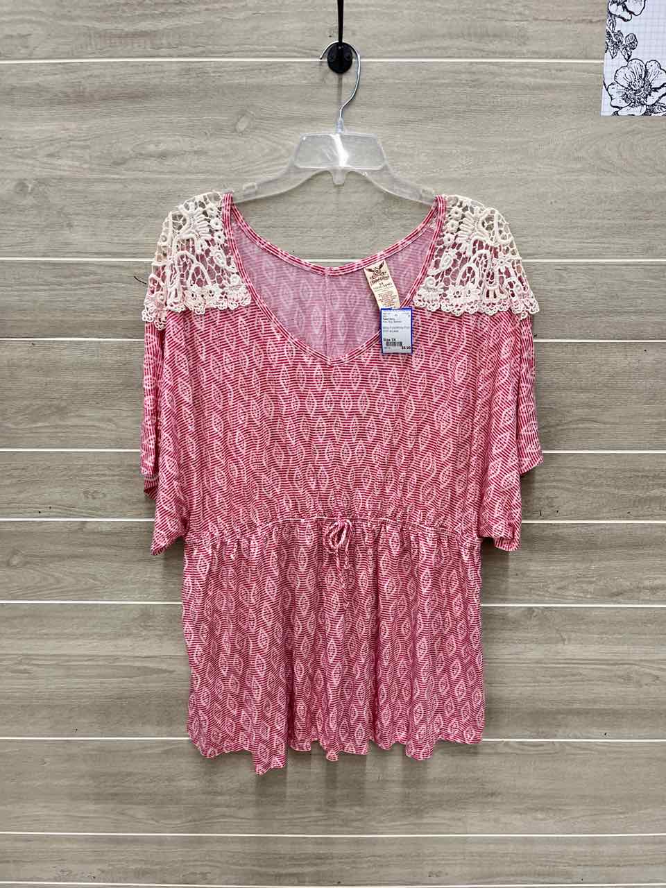 Faded Glory Size 3X Pink Plus Shirt
