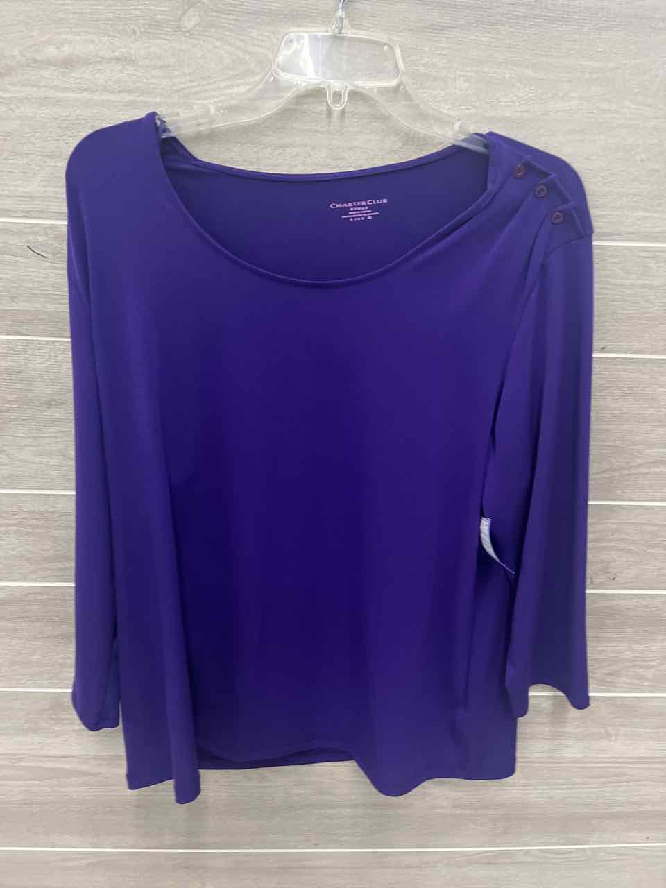 Charter Club Size 16 Purple Womens Shirt