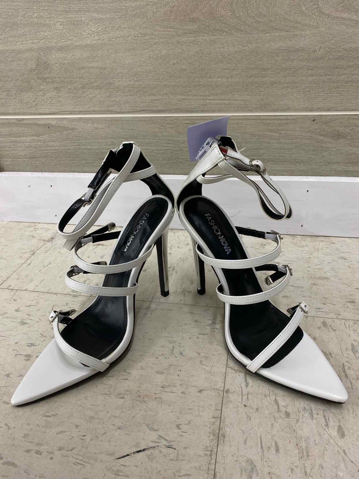 Fashion Nova White Womens Size 6.5 Sandals