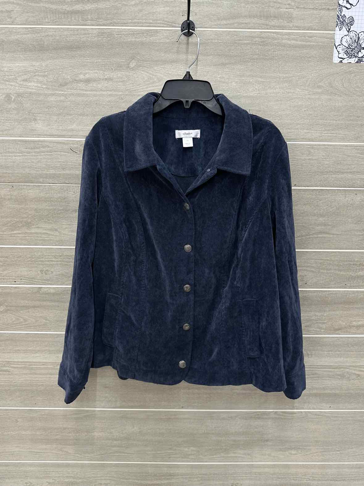 CJ Banks Size 1X Blue Plus Blazer