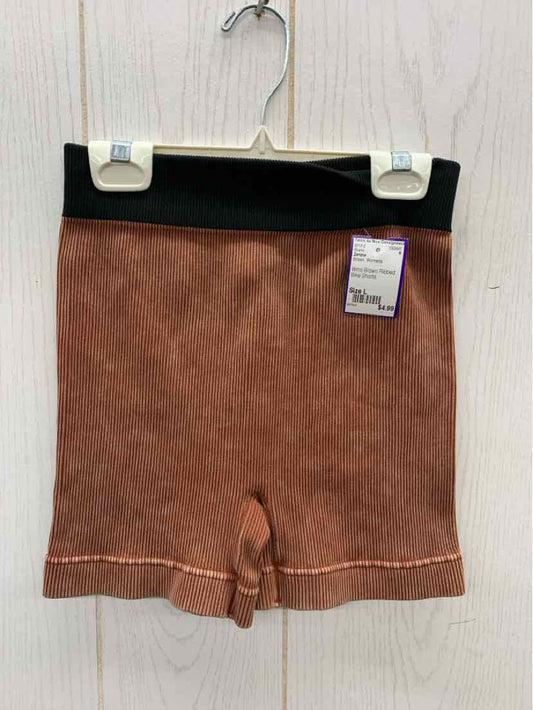 Zenana Brown Womens Size L Shorts