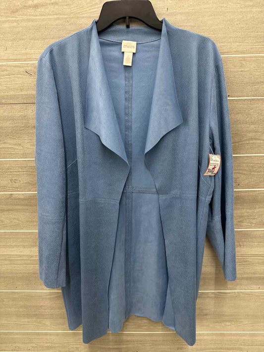 Chico's Size L Blue Womens Shirt