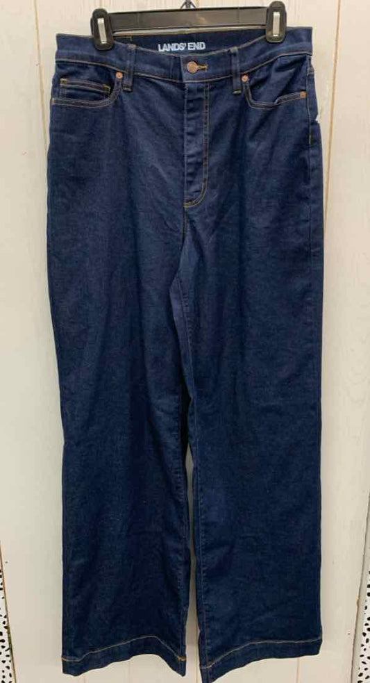 Lands End Blue Womens Size 12 Long Jeans