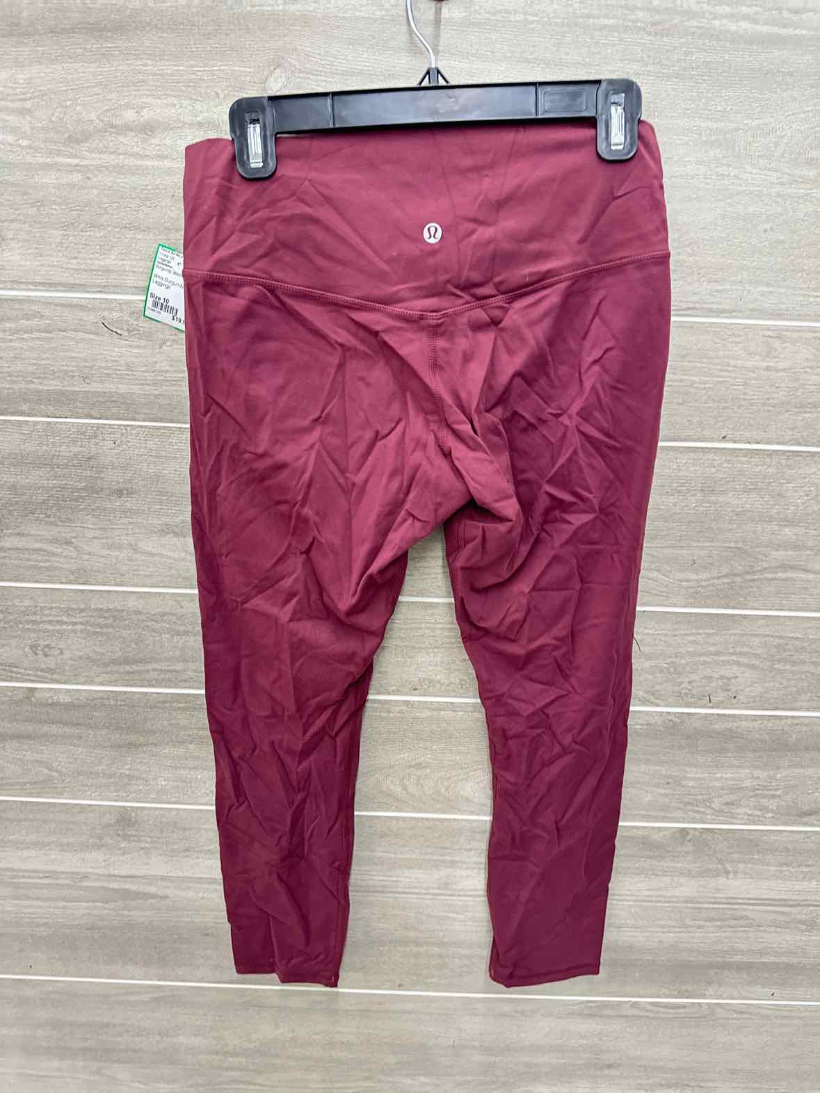 Lululemon Size 10 Burgundy Womens Leggings