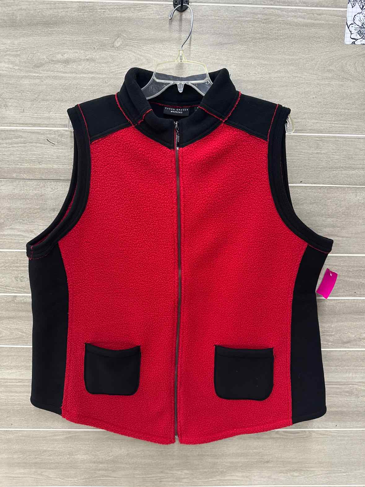 Susan Graver Size 16/18 Red Plus Vest