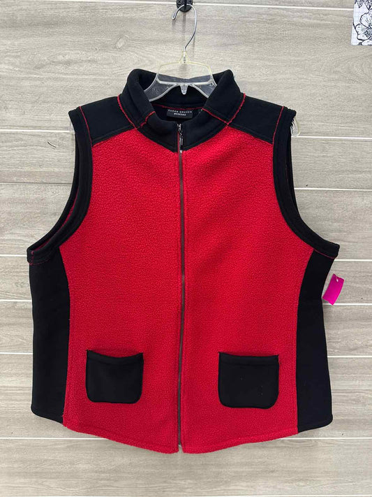Susan Graver Size 16/18 Red Plus Vest