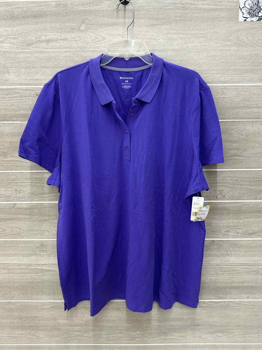 Northcrest Purple Womens Women Size 3X Shirt