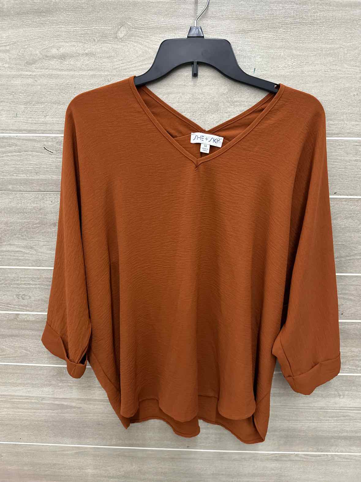She & Sky Size M/L Orange Womens Tank Top