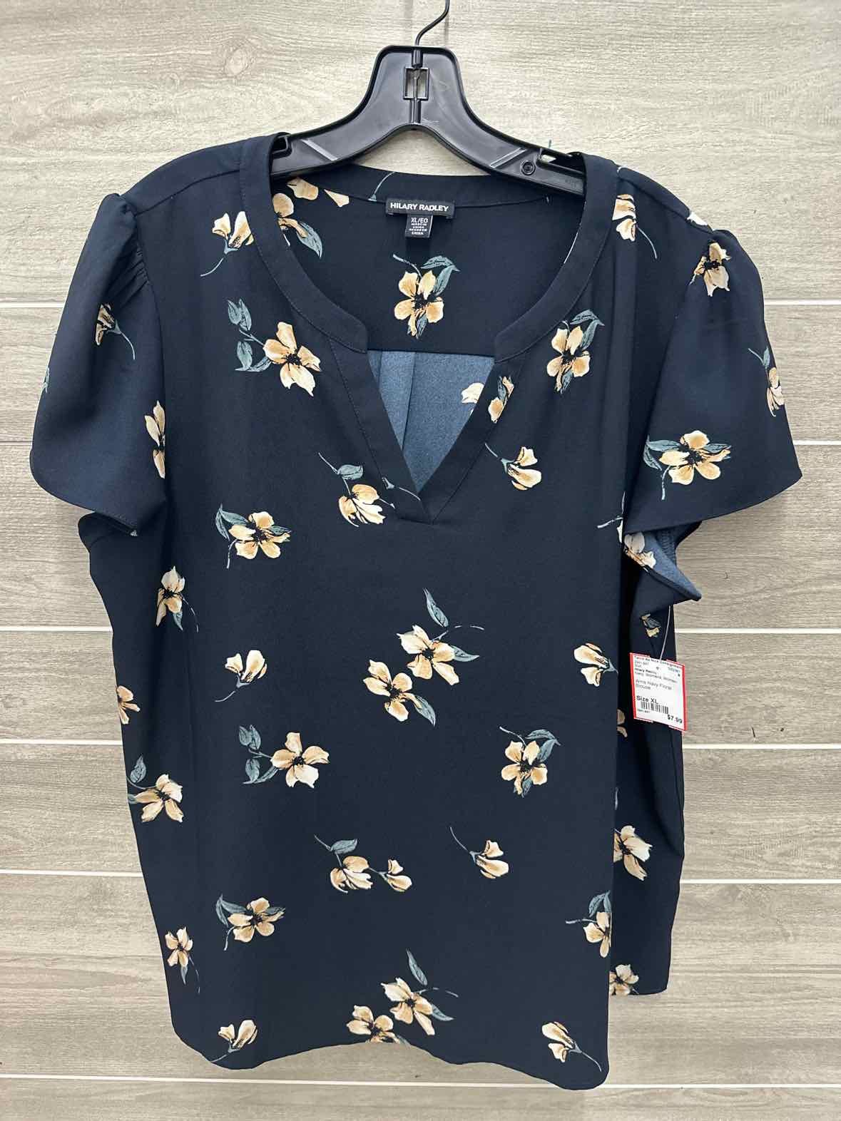 Hilary Radley Size XL Navy Womens Shirt