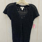 LOFT Black Print Womens Size XS/P Shirt