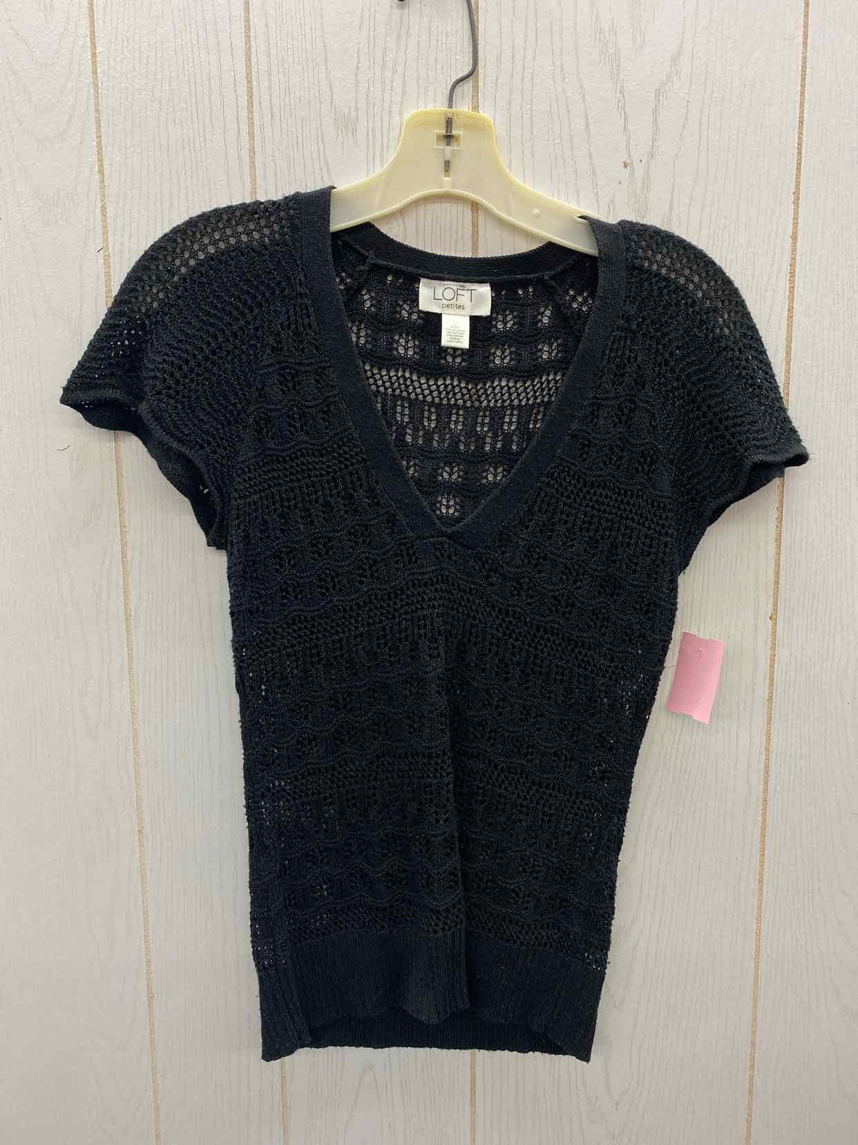 LOFT Black Print Womens Size XS/P Shirt