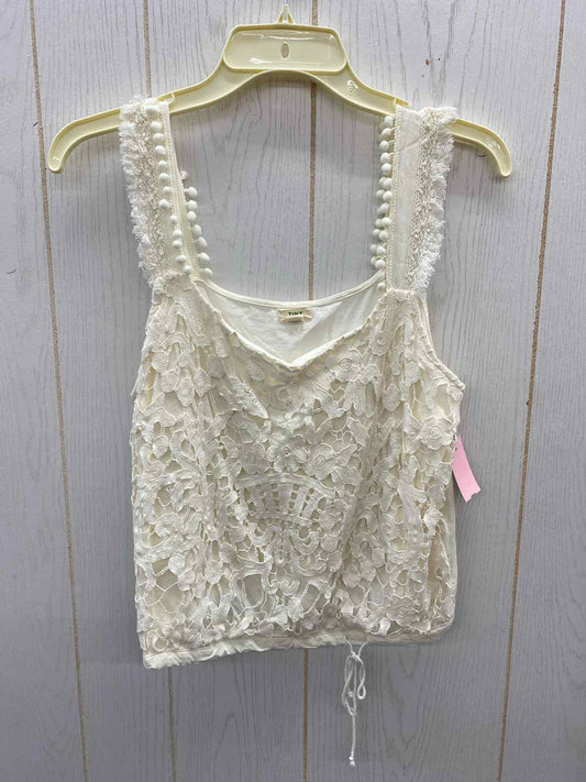 TINY Cream Womens Size M Tank Top