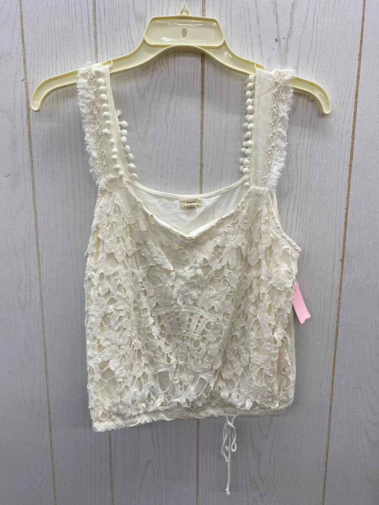 TINY Cream Womens Size M Tank Top