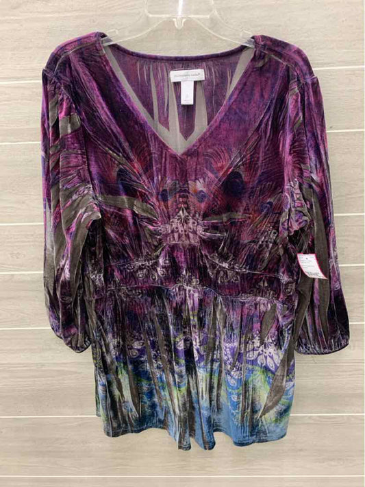 Christopher & Banks Purple Womens Size XL Long Shirt