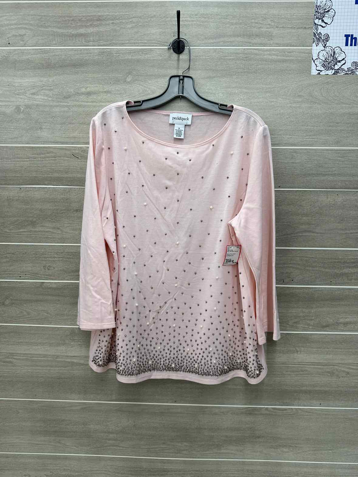 Peck & Peck Pink Womens Women Size XL Shirt