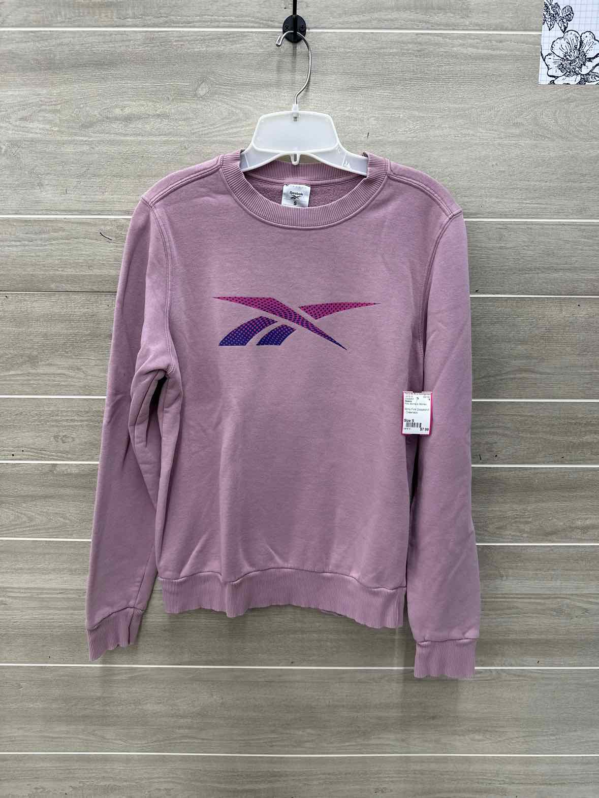 Reebok Size S Pink Womens Sweatshirt