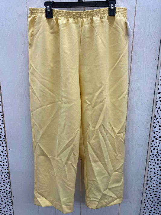 Alfred Dunner Yellow Womens Size 16 Pants
