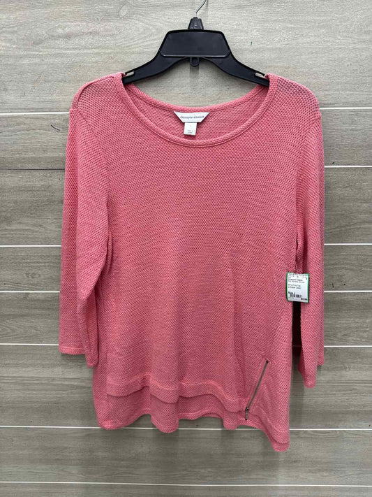 Christopher & Banks Size L Pink Womens Shirt