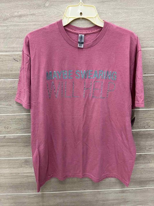Pink Womens Women Size L Shirt