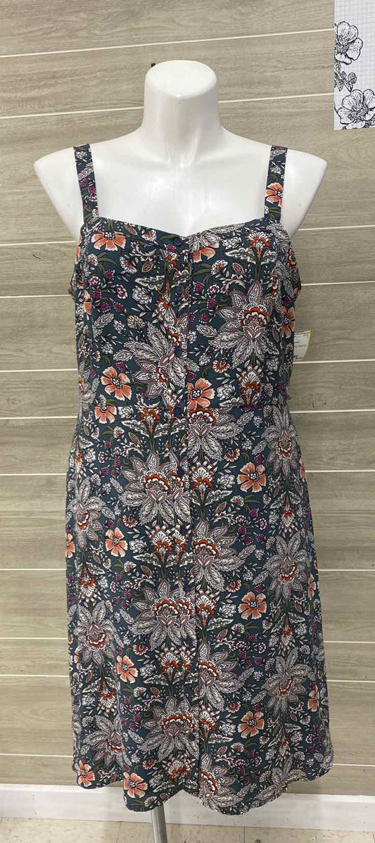 LOFT Gray Womens Size 16 Dress
