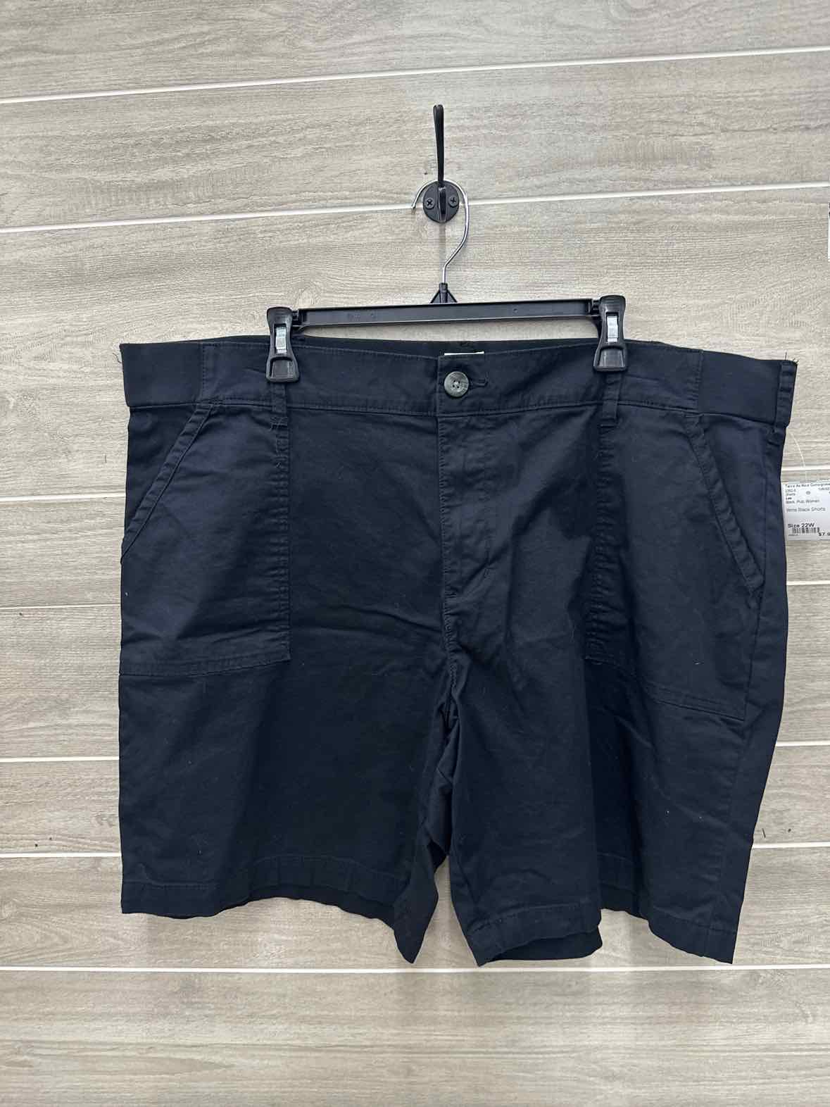 Lee Size 22W Black Plus Shorts