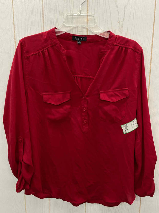 Timing Red Womens Size L Shirt