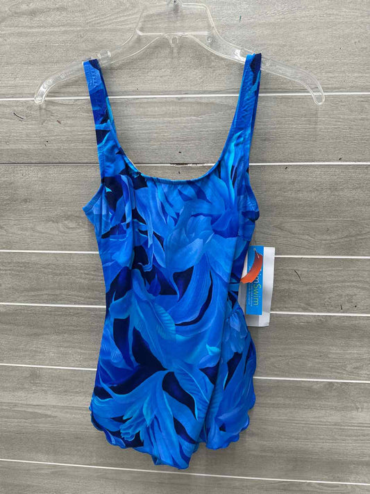 Jantzen Size 14 Blue Womens Swimsuit