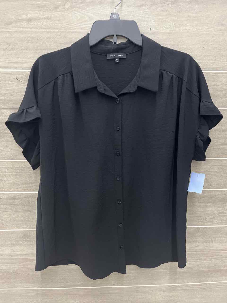 Pleione Size XL Black Womens Shirt