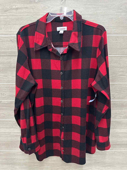 D & Co Size 18 Red Plus Shirt