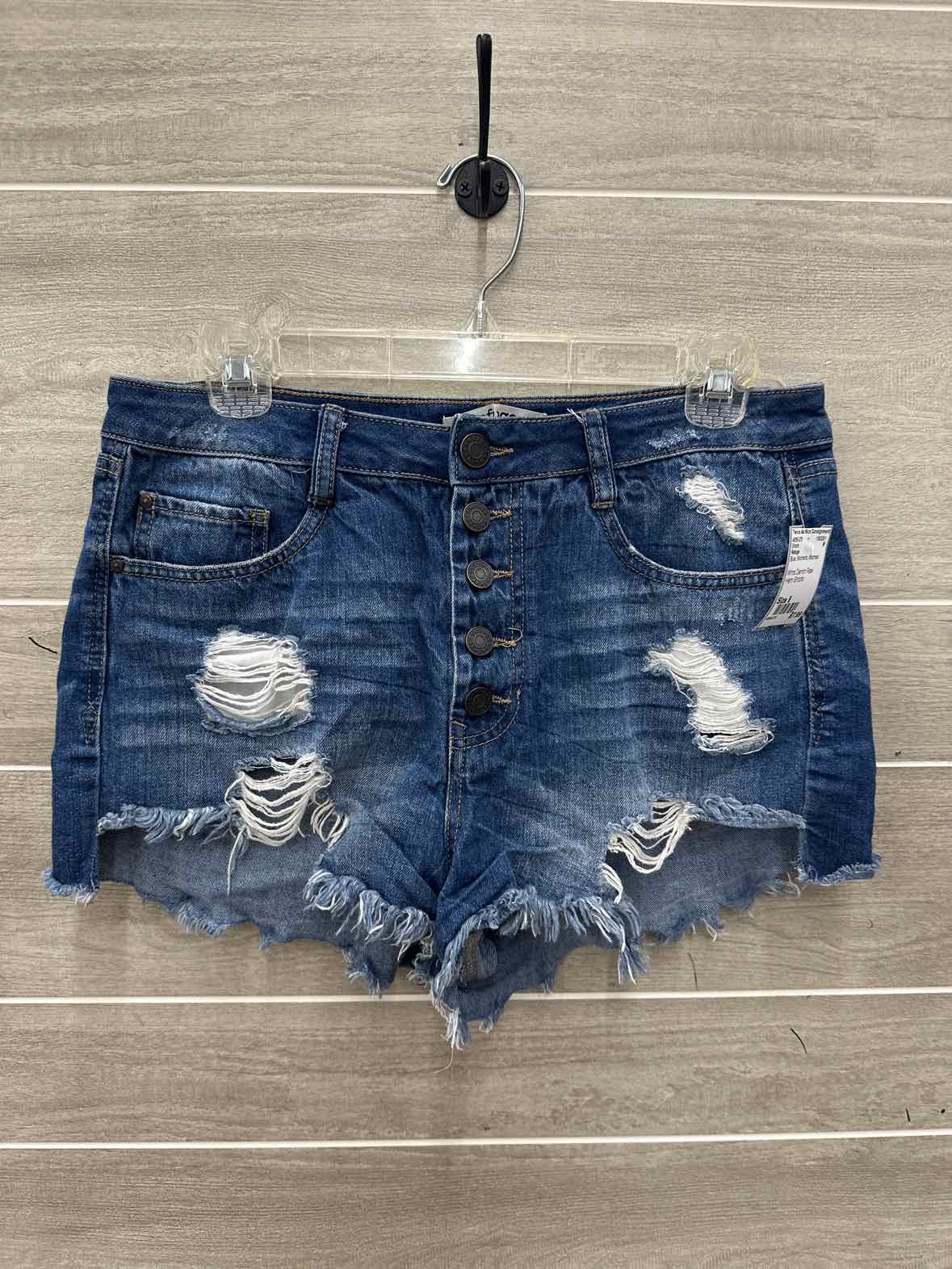 Refuge Blue Womens Women Size 8 Shorts