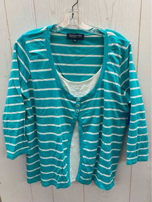 Jones New York Teal Womens Size 1X Shirt