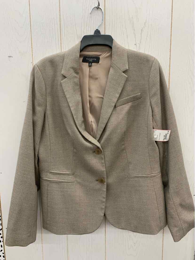 Talbots Tan Womens Size 12P Blazer