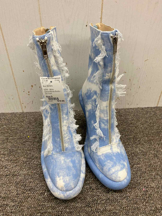 Blue Womens Size 9 Boots