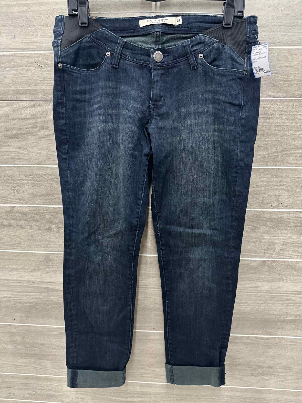Life In Progress Size M Blue Maternity Jeans