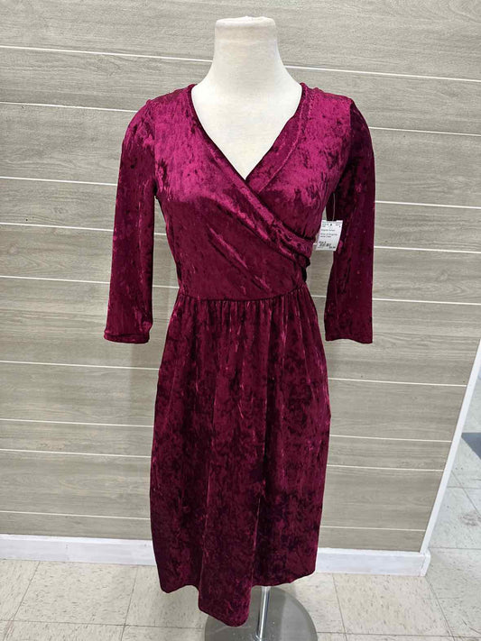 Burgundy Womens Size 6 Dress