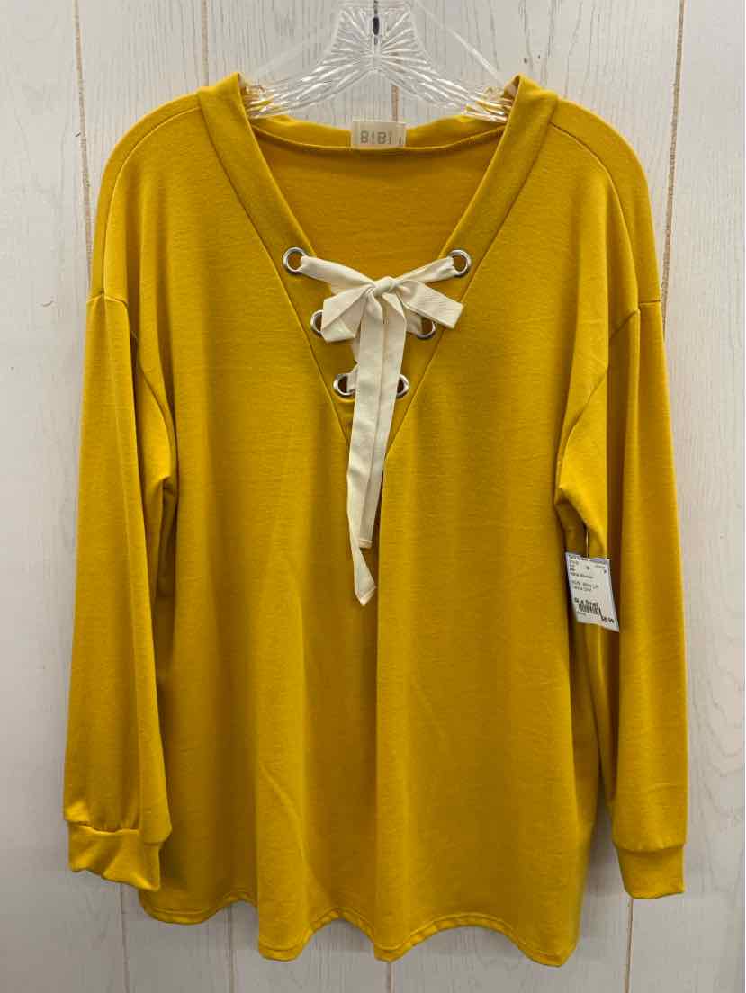 Bibi Yellow Womens Size Small Shirt