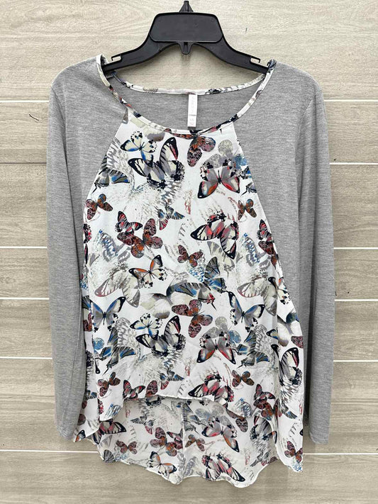 Xhilaration Size L Gray Womens Shirt