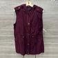 Zenana Size L Burgundy Womens Vest
