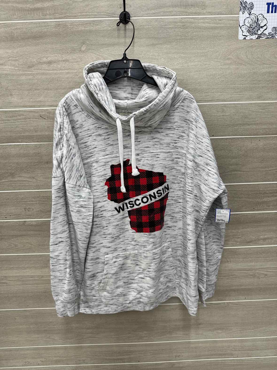 J America Size XXL Gray Womens Sweatshirt