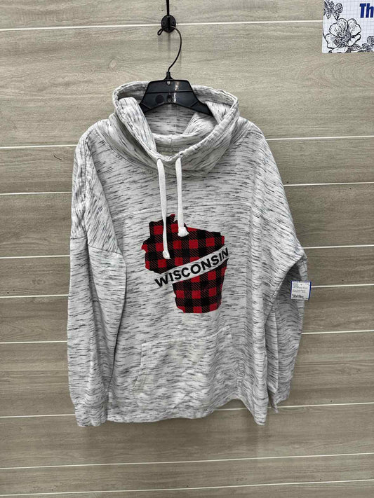 J America Size XXL Gray Womens Sweatshirt