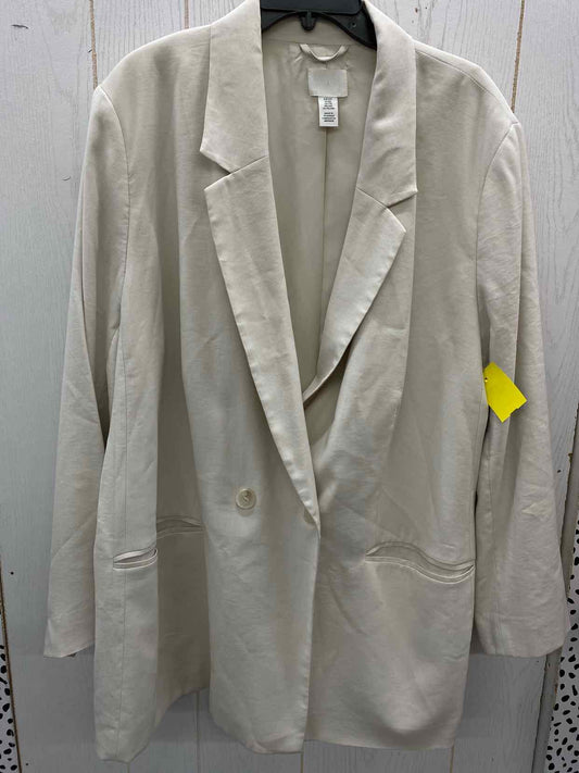 H&M Beige Womens Size XXL Blazer