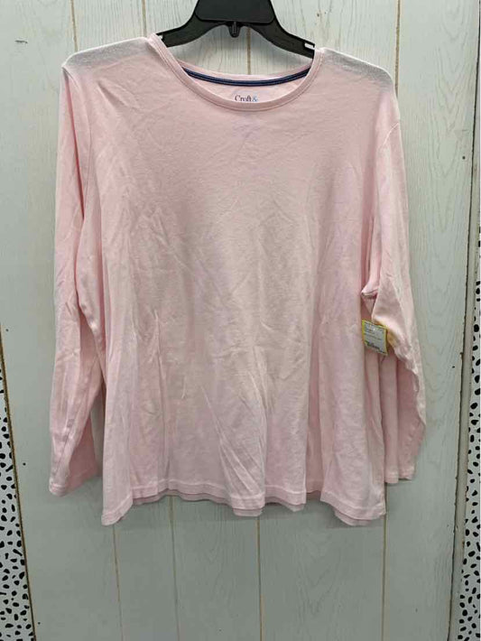 Croft & Barrow Pink Womens Size 3X Shirt