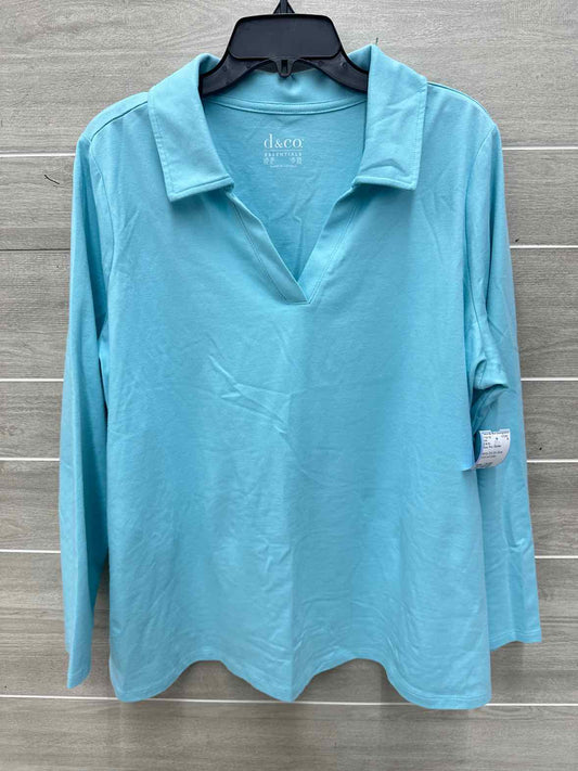 D & Co Size 1X/2X Blue Plus Shirt