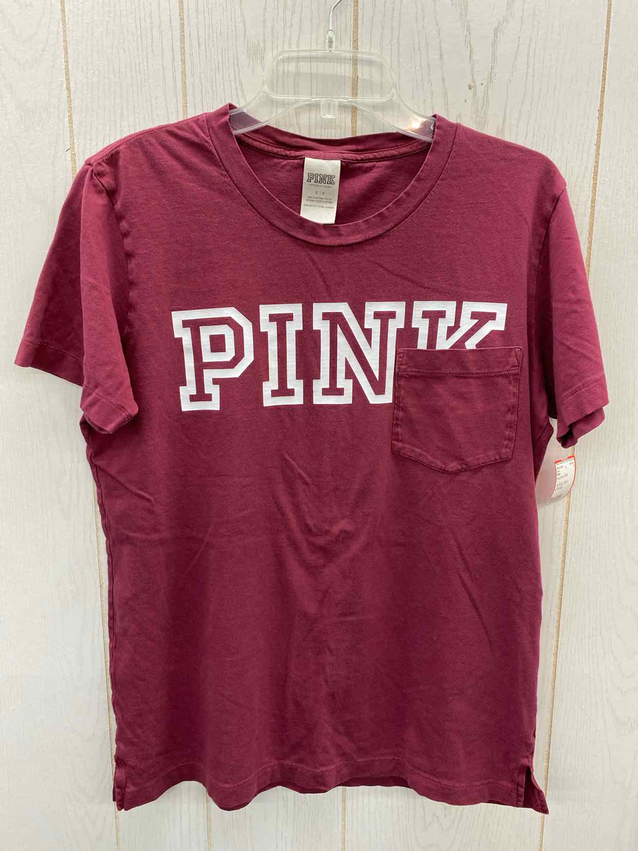 PINK Burgundy Junior Size Small Shirt