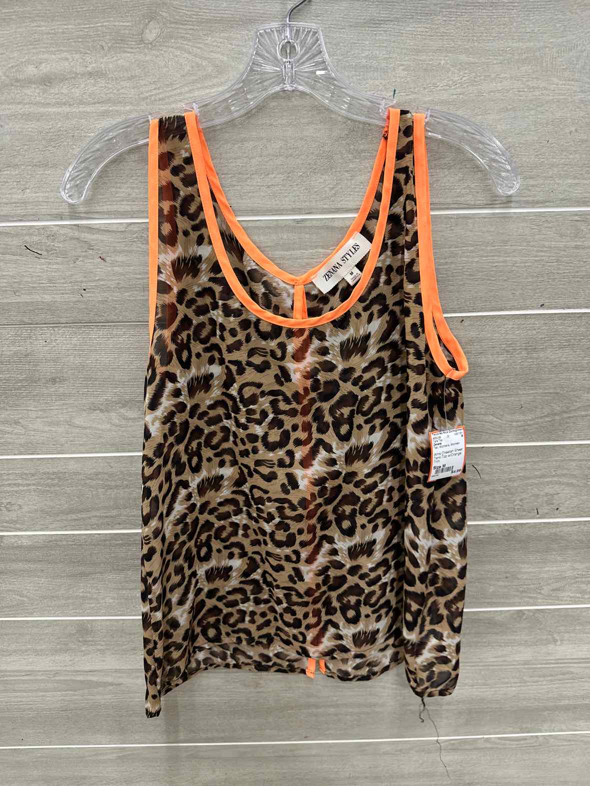 Zenana Size M Tan Womens Tank Top