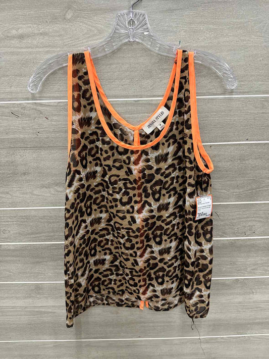 Zenana Size M Tan Womens Tank Top